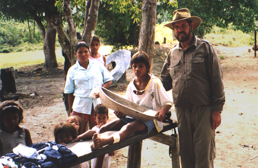 Jim Cross providing first aid services